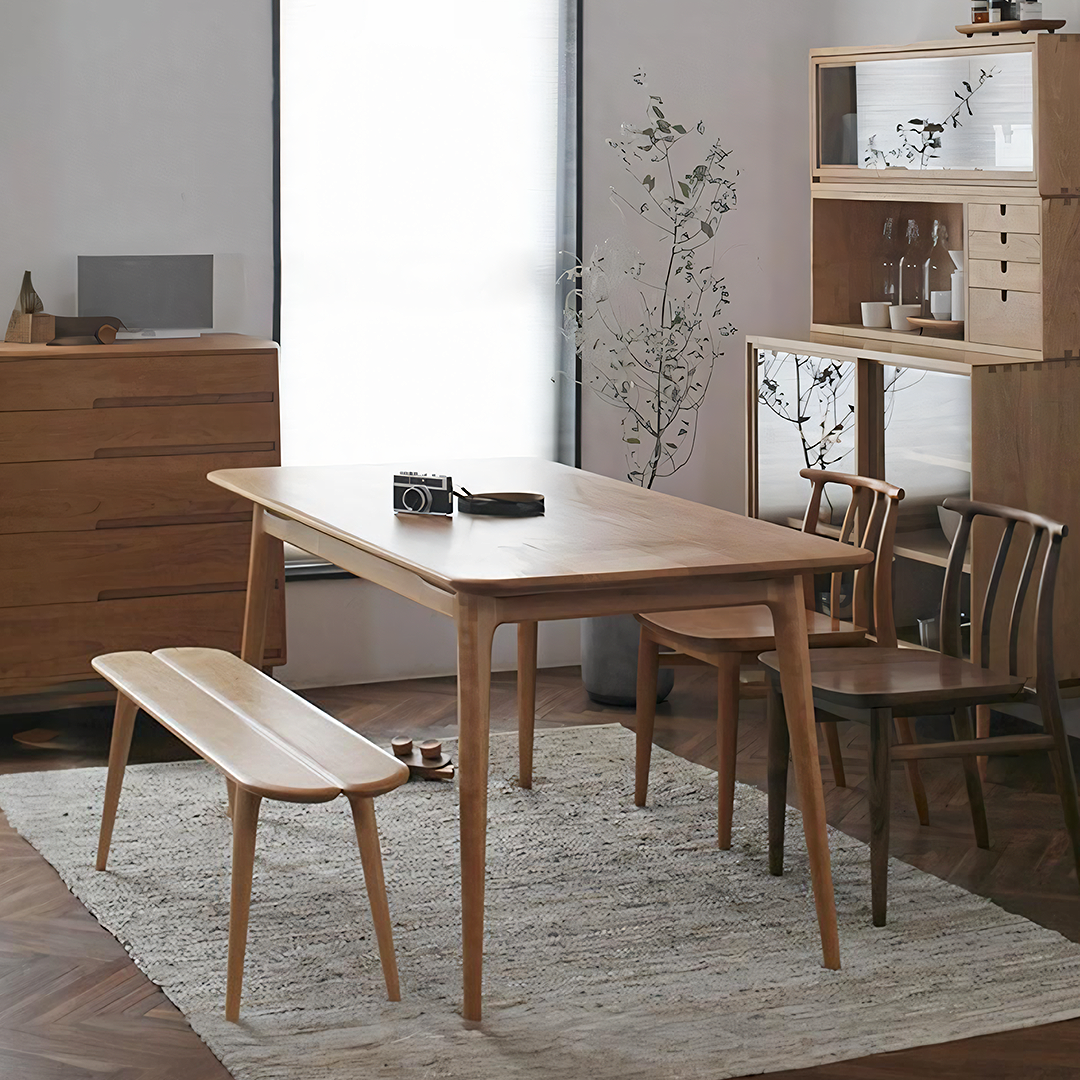 Giano Dining Table, Oak - glass oak dining table