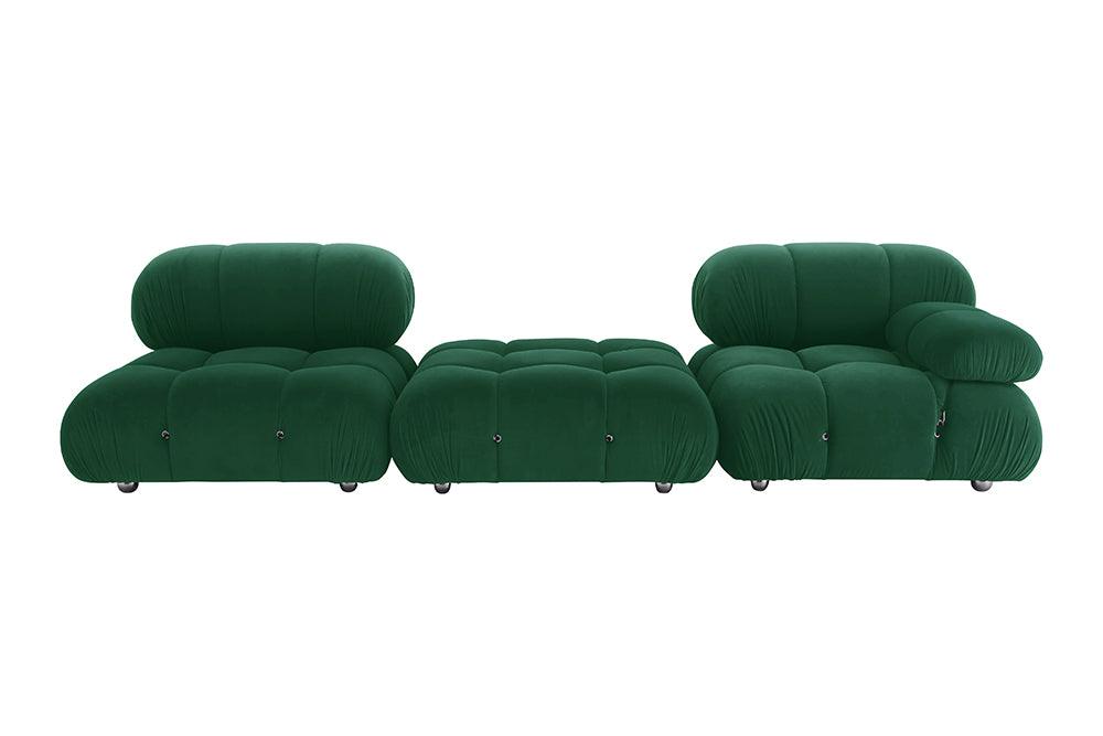 B&B Italia Camaleonda Style Sofa, Three Seater Sofa, Modular Sofa, Velvet with left hand facing corner sofa