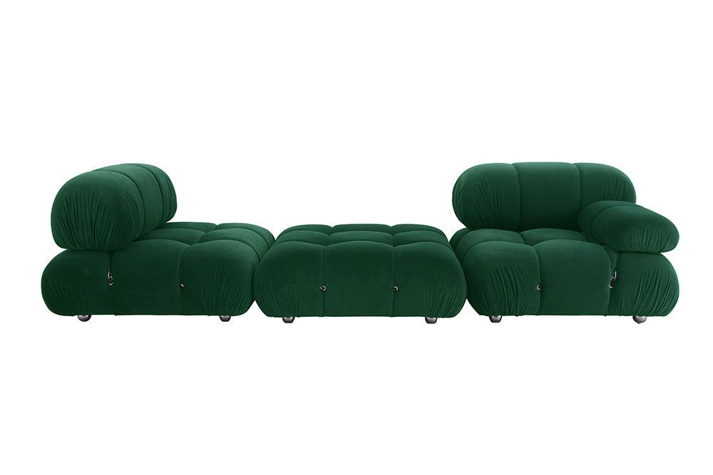 B&B Italia Camaleonda Style Sofa, Three Seater Sofa, Modular Sofa, Velvet with navy blue corner sofa
