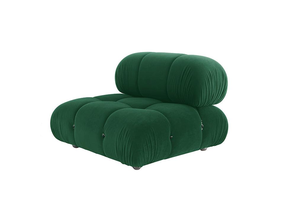 B&B Italia Camaleonda Style Sofa, Three Seater Sofa, Modular Sofa, Velvet with olive green corner sofa