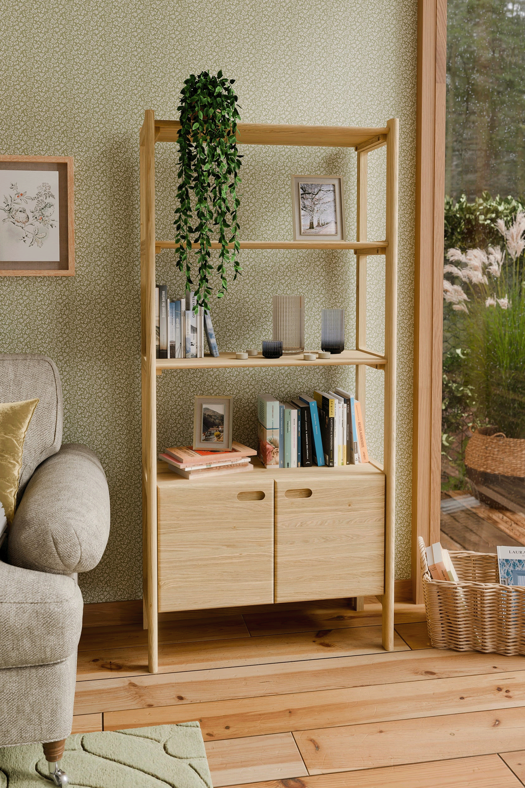 Hazlemere 2 Door Single Bookcase