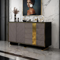 Large Sideboard, Grey & Gold - sideboard black