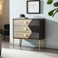 Storage Sideboard, Oak & Gold - long sideboard