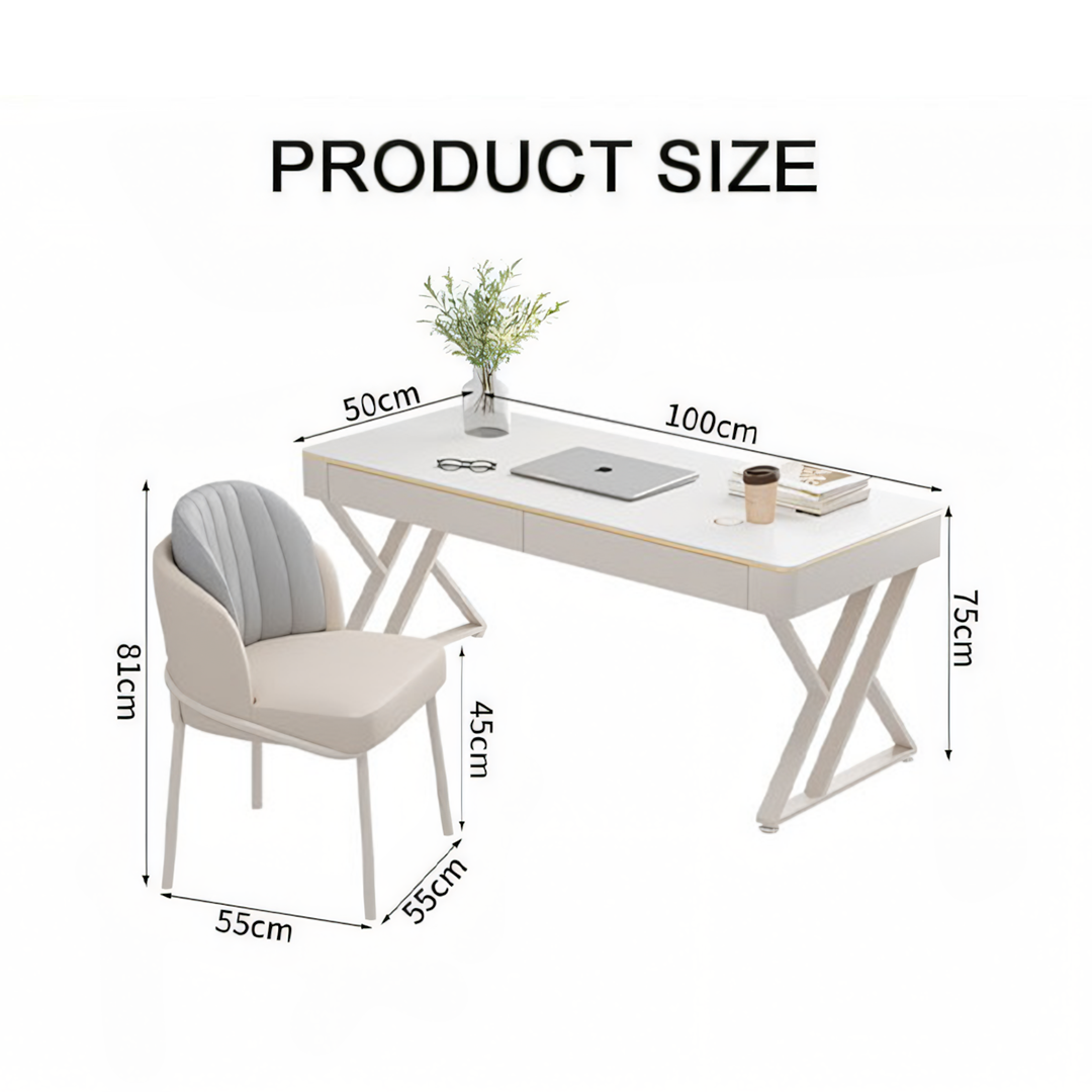 Versa Small Office Desk, Sintered Stone with executive office desks