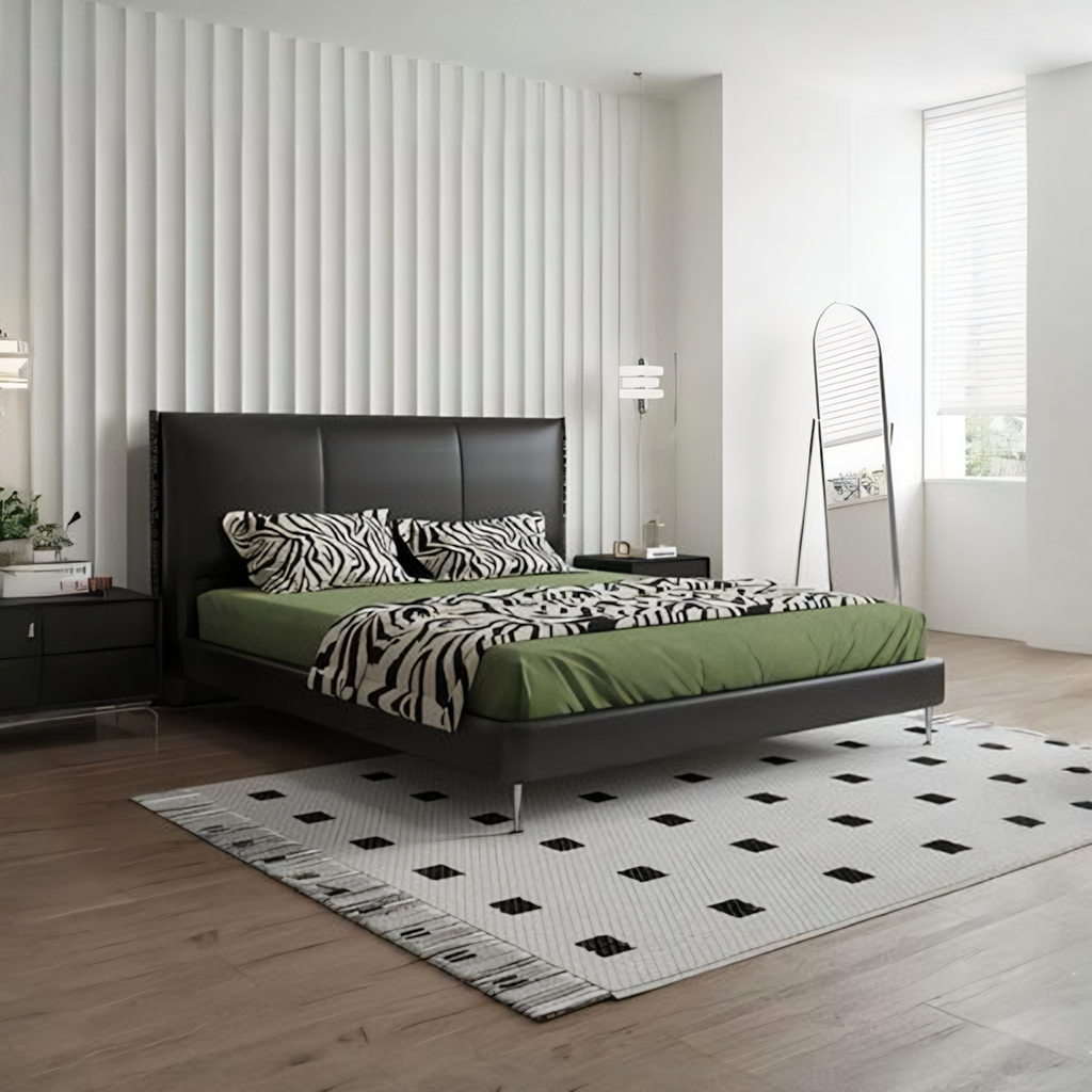Kinza King Size / Super King Size Bed, Black-Weilai Concept-Weilai Concept