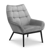Lucerne Velvet Chair - Grey