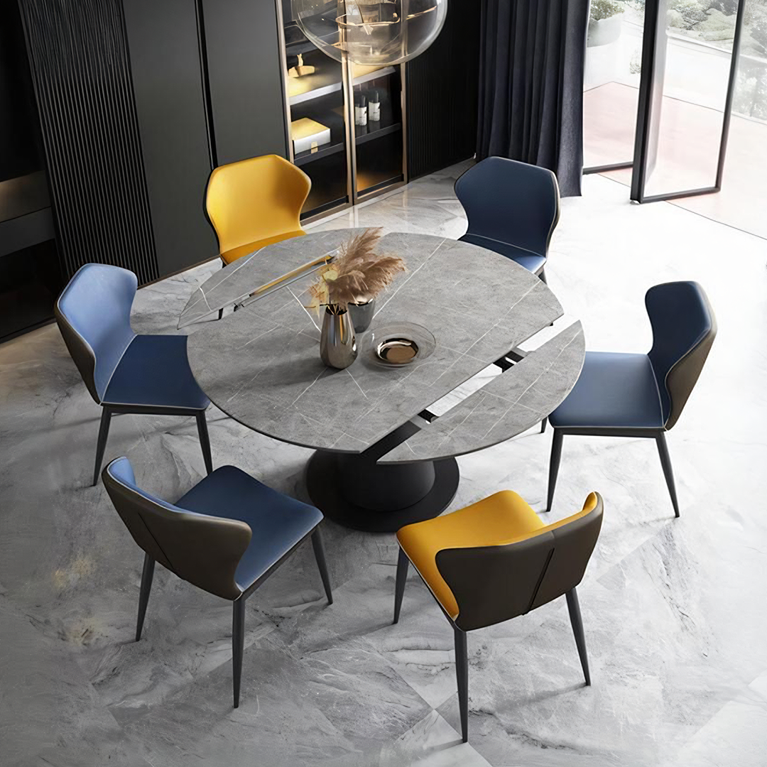 Lessie Extendable Dining Table, Sintered Stone - fold away dining table