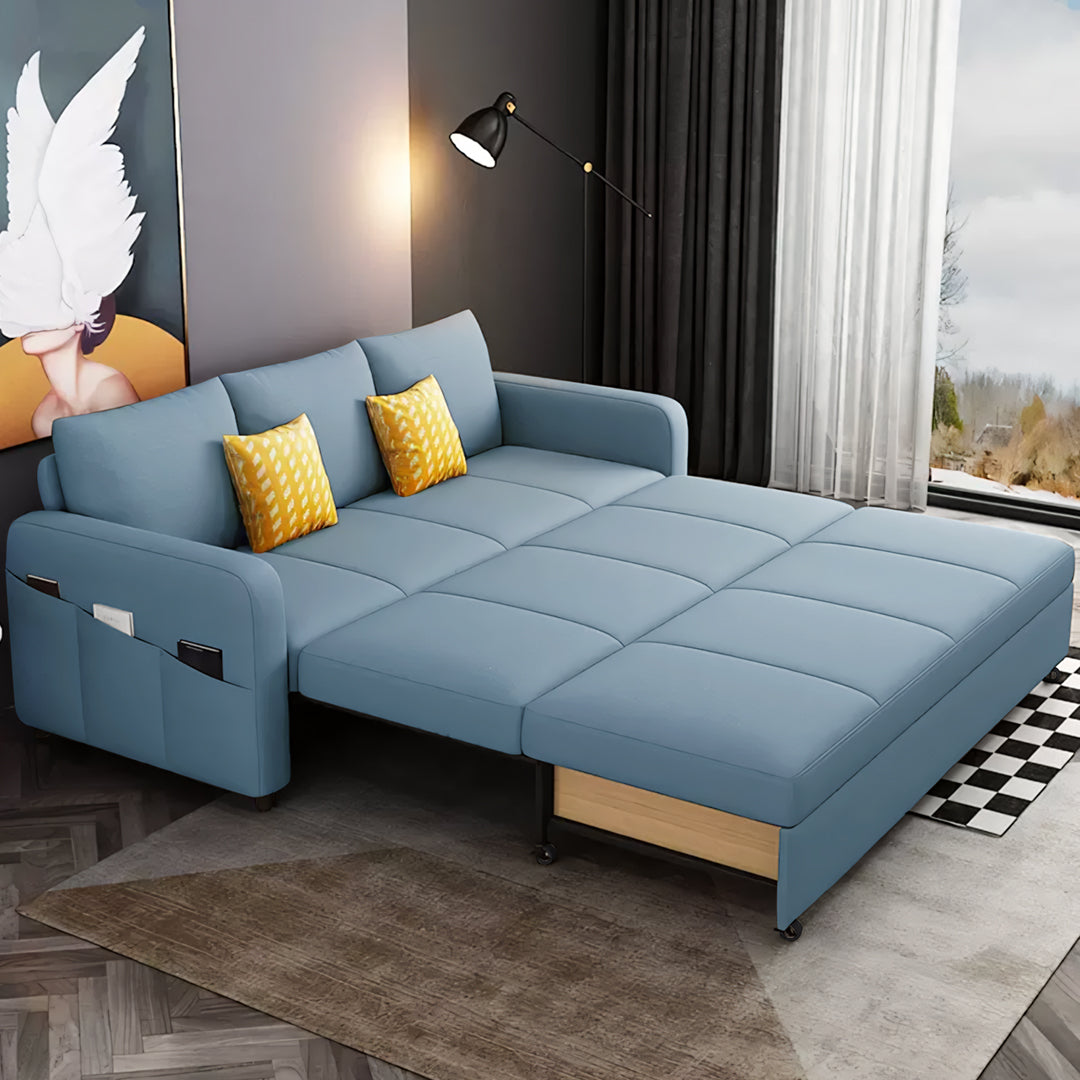 Gabriel Two Seater Sofa Bed, Linen with economic sofa bed