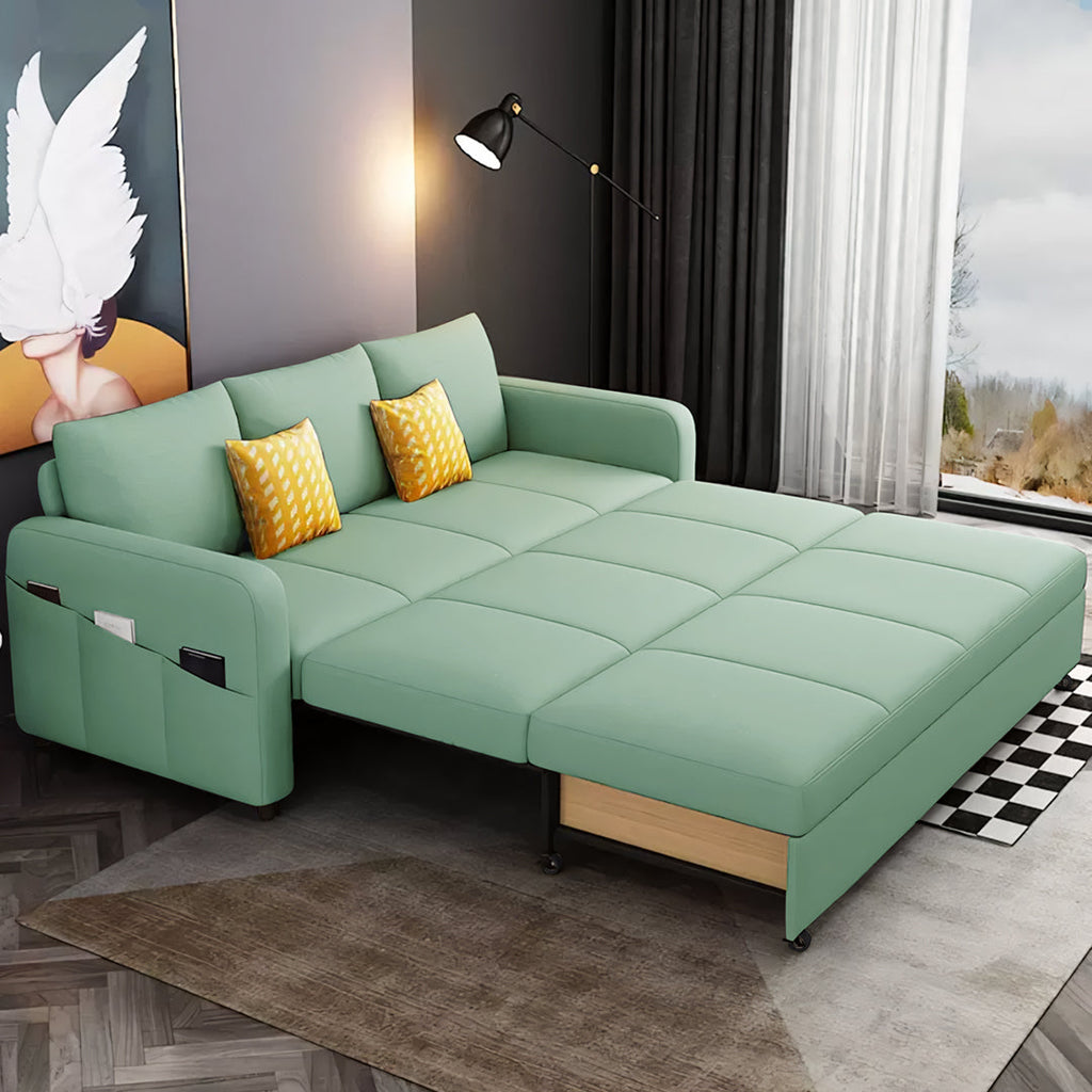 Gabriel Two Seater Sofa Bed, Linen with electric sofa bed