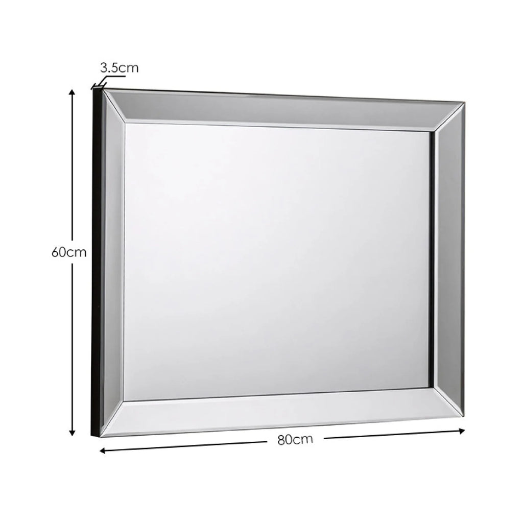 Square mirror with silver frame iconic abode