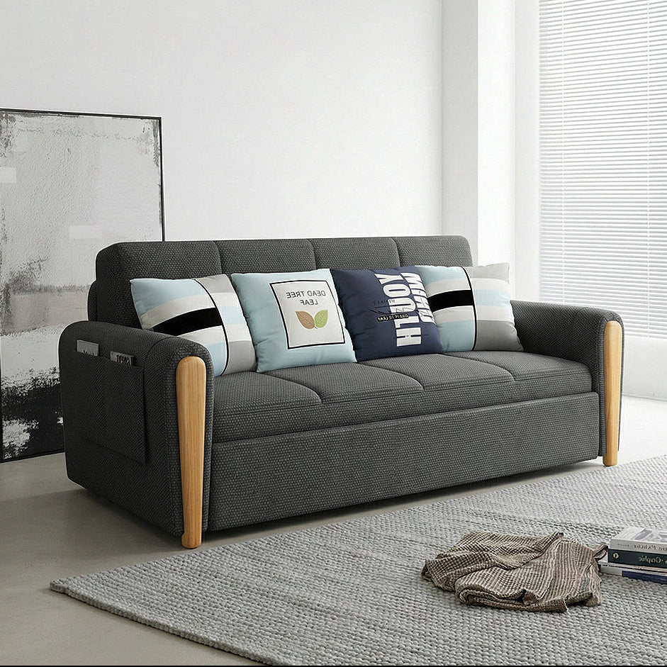 Mavis Two Seater Sofa Bed, Dark Grey - corner sofa bed