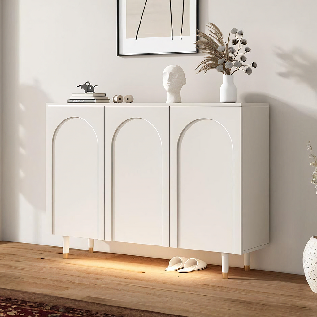 Mia Shoe Storage, Cream - modern black sideboard