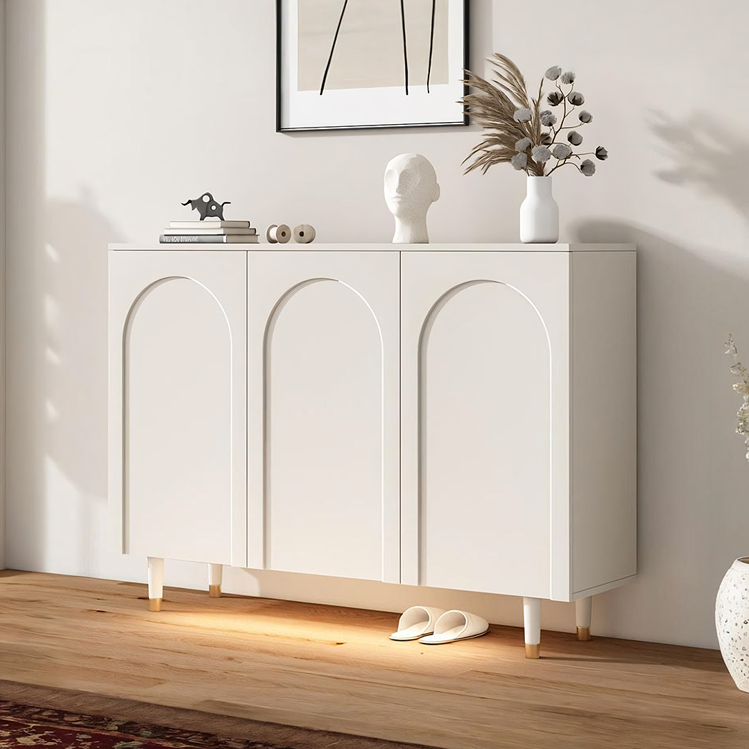 Mia Shoe Storage, Cream - modern black sideboard