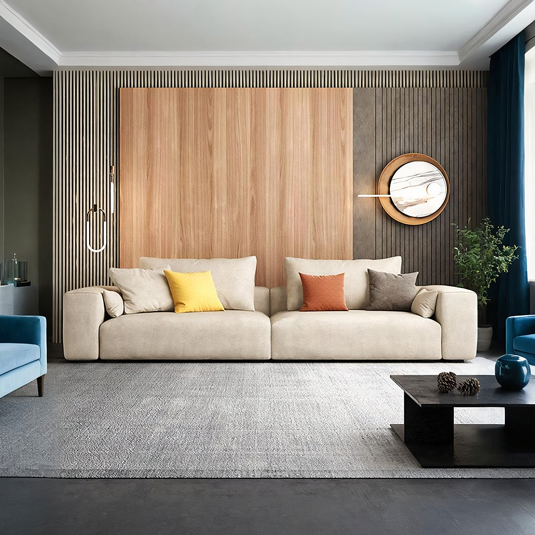 Calvin Two Seater, Three Seater, Four Seater Sofa, Leathaire, side view of left corner sofa bed