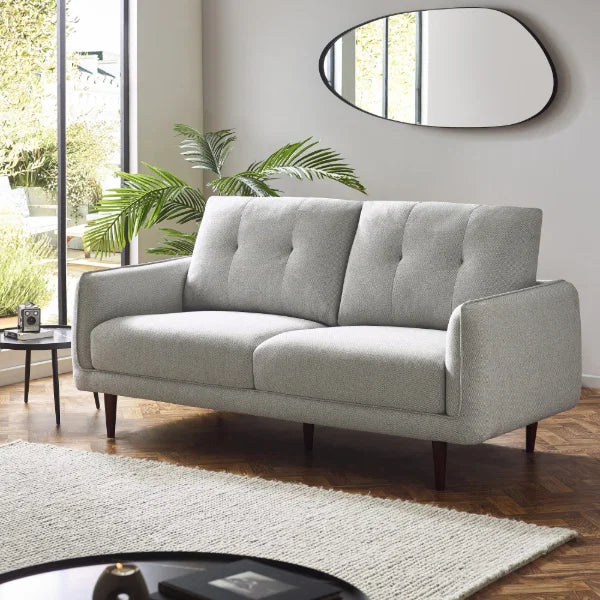 Remy 2  Seater Light Grey Fabric Sofa