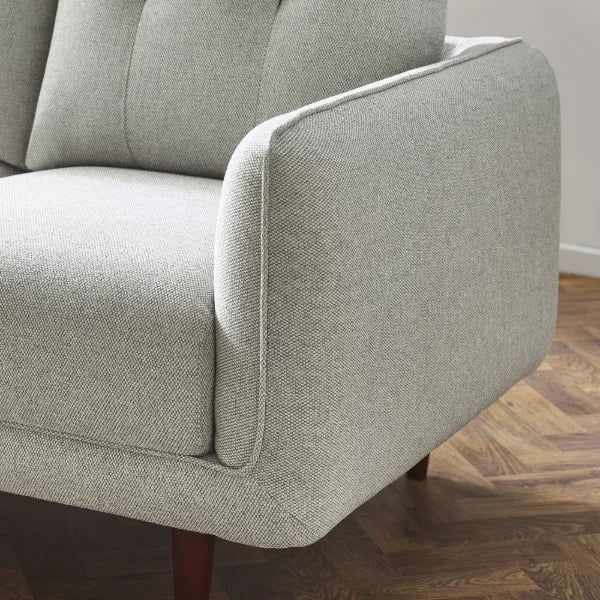 Remy 2  Seater Light Grey Fabric Sofa