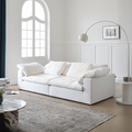 Ransom Two Seater Sofa, Linen - oval dining table extension