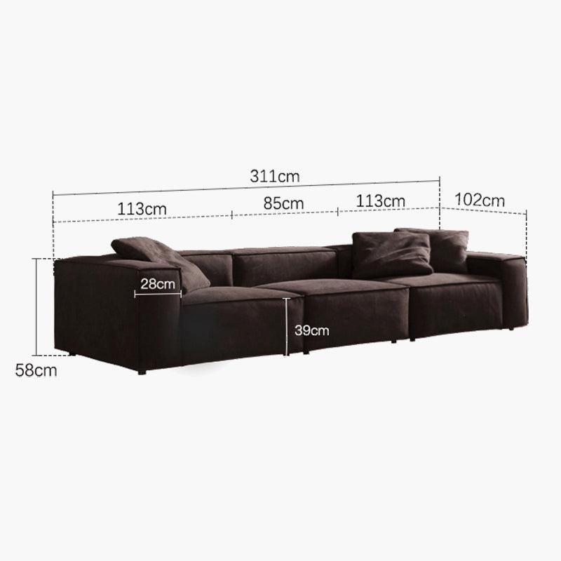 Hee Nordic Sofa, Two Seater, Three Seater Sofa, Corner Sofa, Suede with corner recliner leather sofa