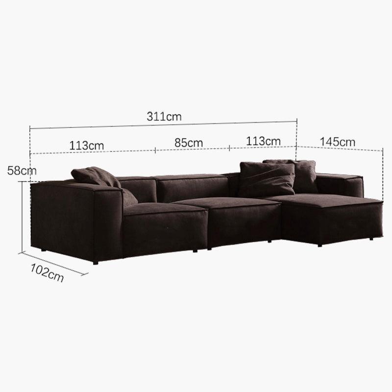Hee Nordic Sofa, Two Seater, Three Seater Sofa, Corner Sofa, Suede with corner recliner sofa fabric