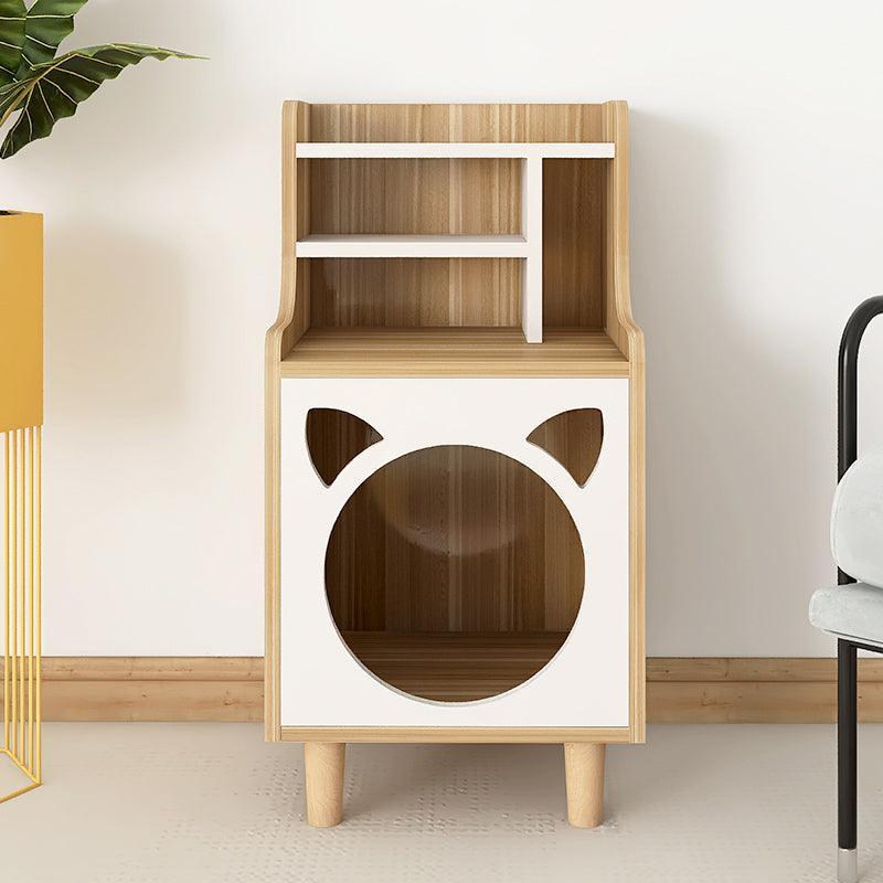 Pura Side Table With Pet House, Wood-Weilai Concept-Weilai Concept