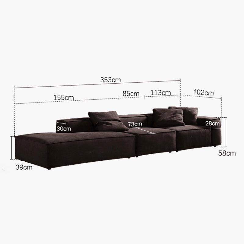 Hee Nordic Sofa, Two Seater, Three Seater Sofa, Corner Sofa, Suede with corner sofa and cuddle chair