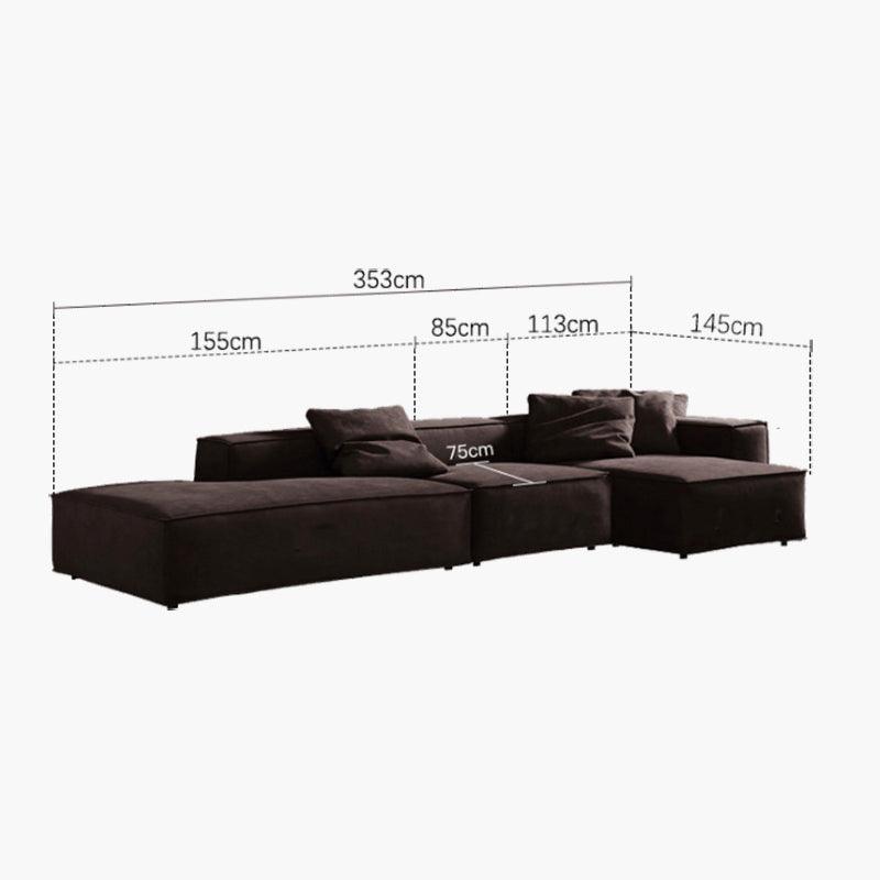 Hee Nordic Sofa, Two Seater, Three Seater Sofa, Corner Sofa, Suede with corner sofa ex display