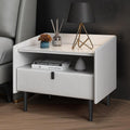 Insula Bedside Table-Weilai Concept-White-Weilai Concept