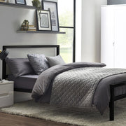 Soto Metal Bed 90cm - Satin Black Iconic abode