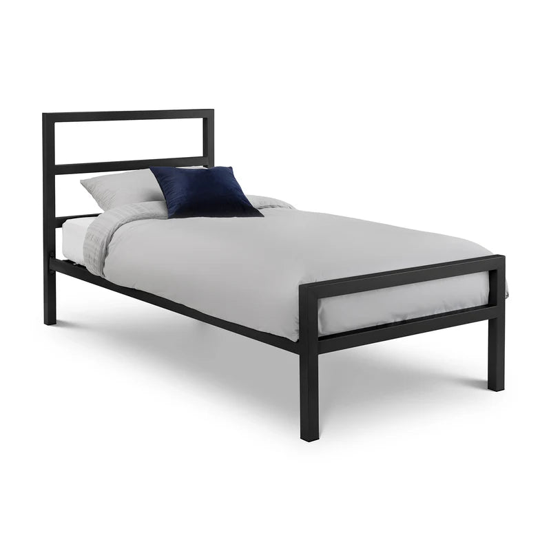 Soto Metal Bed 90cm - Satin Black Iconic abode