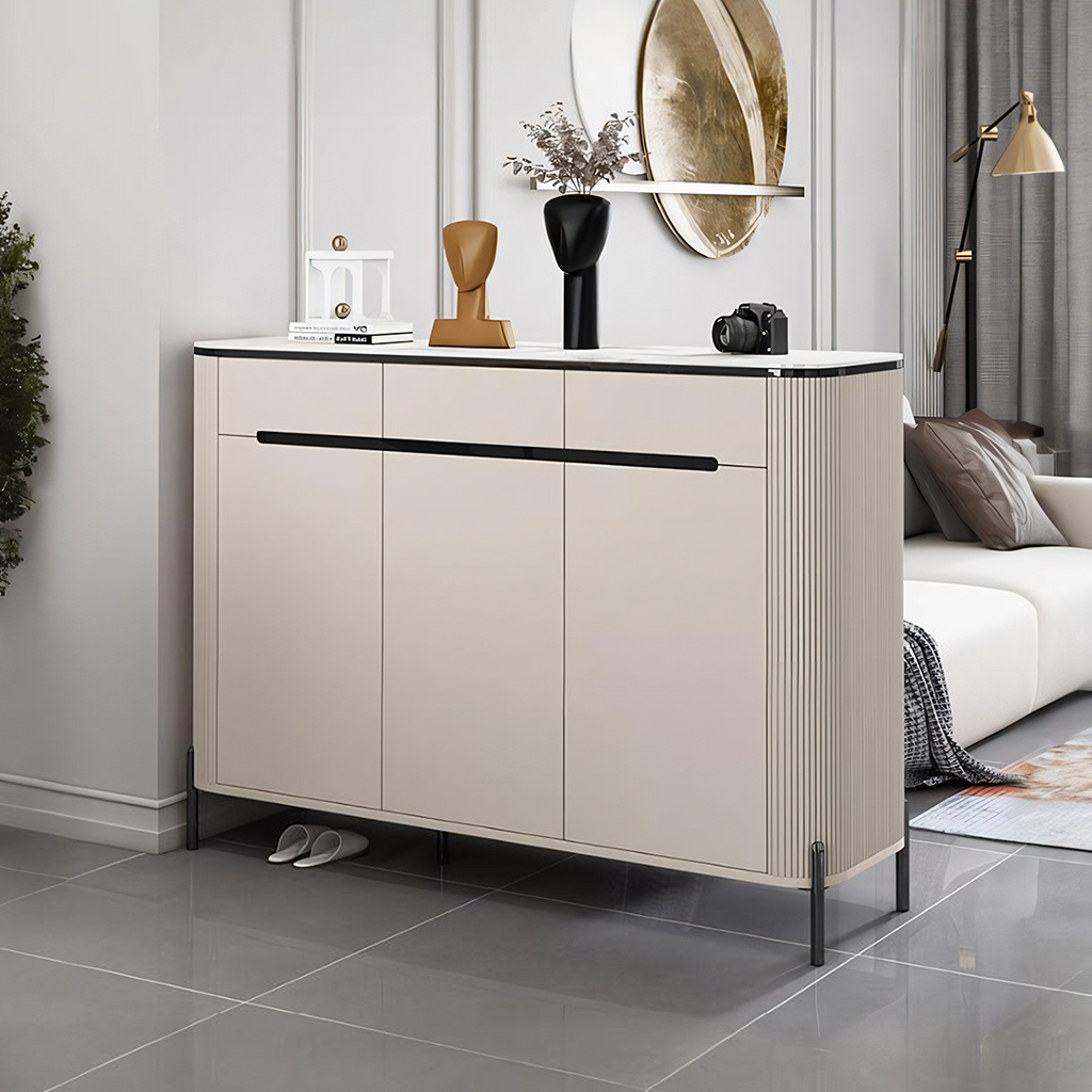 Samantha Shoe Storage, Off White - oak sideboard small