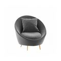 Slender Modern Armchair, Velvet For Clearance - curved sofa velvet