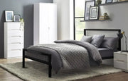 Soto Metal Bed 90cm - Satin Black Iconic abode