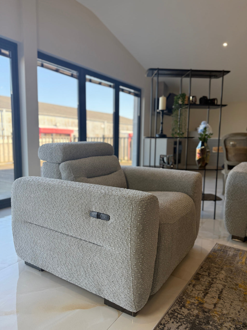 Tokyo Electric Recliner Grey Armchair