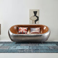 Aviator Airplane Tub Two Seater Sofa, Aluminum Loveseat
