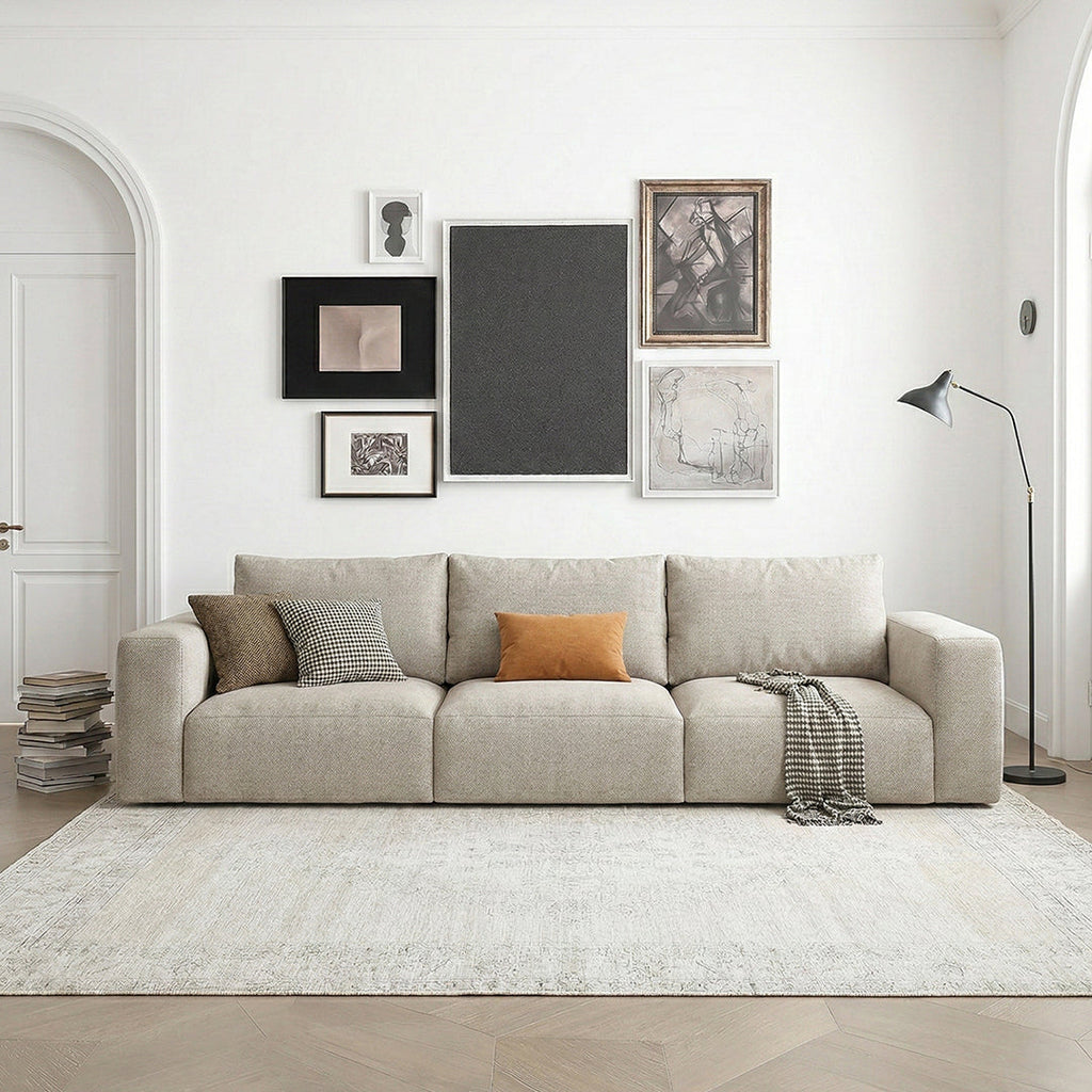 Lionel Two Seater Sofa, Linen