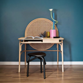 Vallee Rattan Office Desk - heated office desk chair