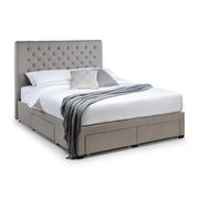 Wilton 4 Drawer bed - Grey Linen Iconic abode
