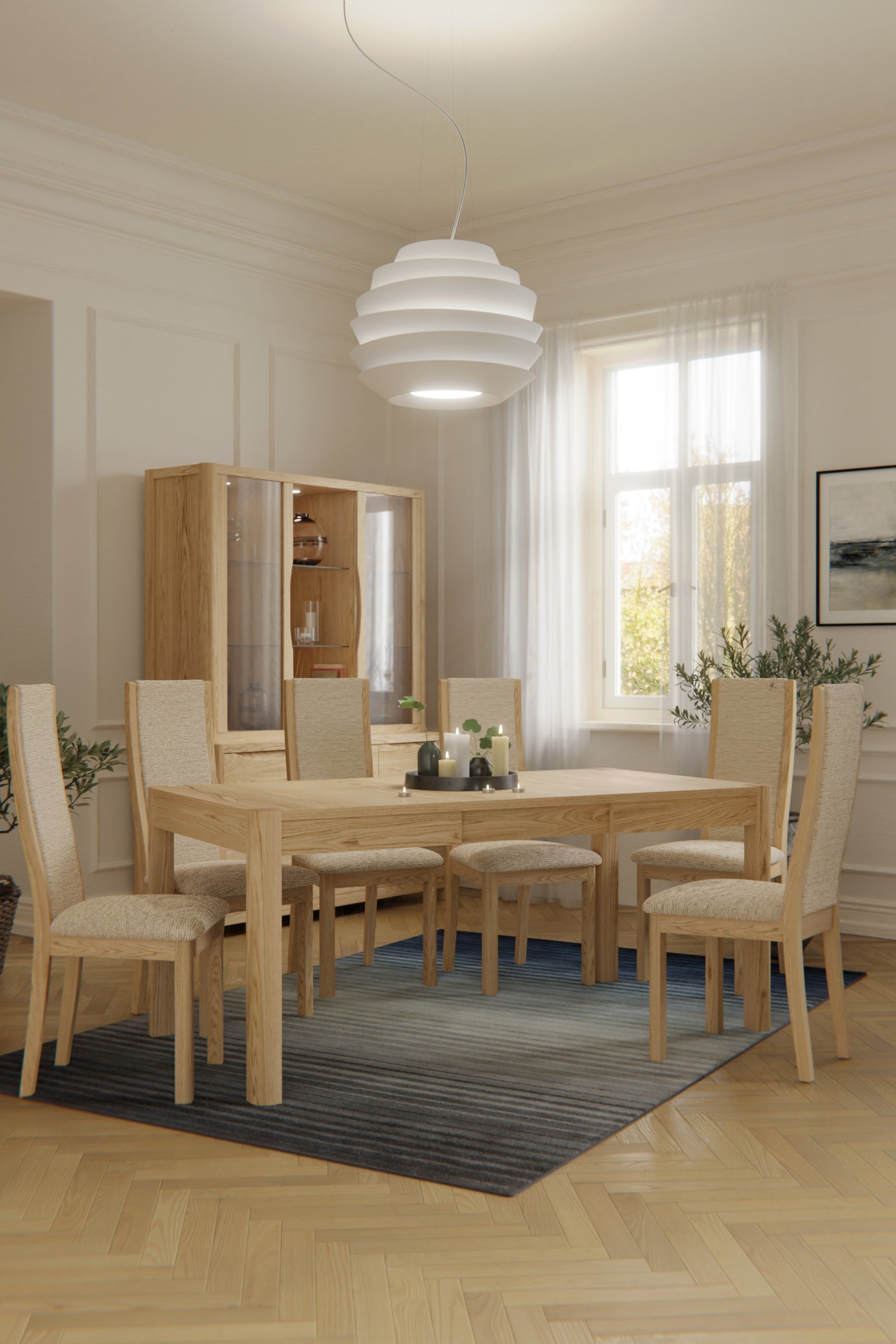 Stockholm Rectangular Extending Dining Table (Seats 4-8 People)
