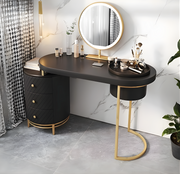 Tandy Dressing Table With LED Mirror, Green & White,  Makeup Vanity