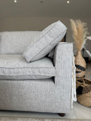 Santorini Sofa Grey Large Corner with Footstool