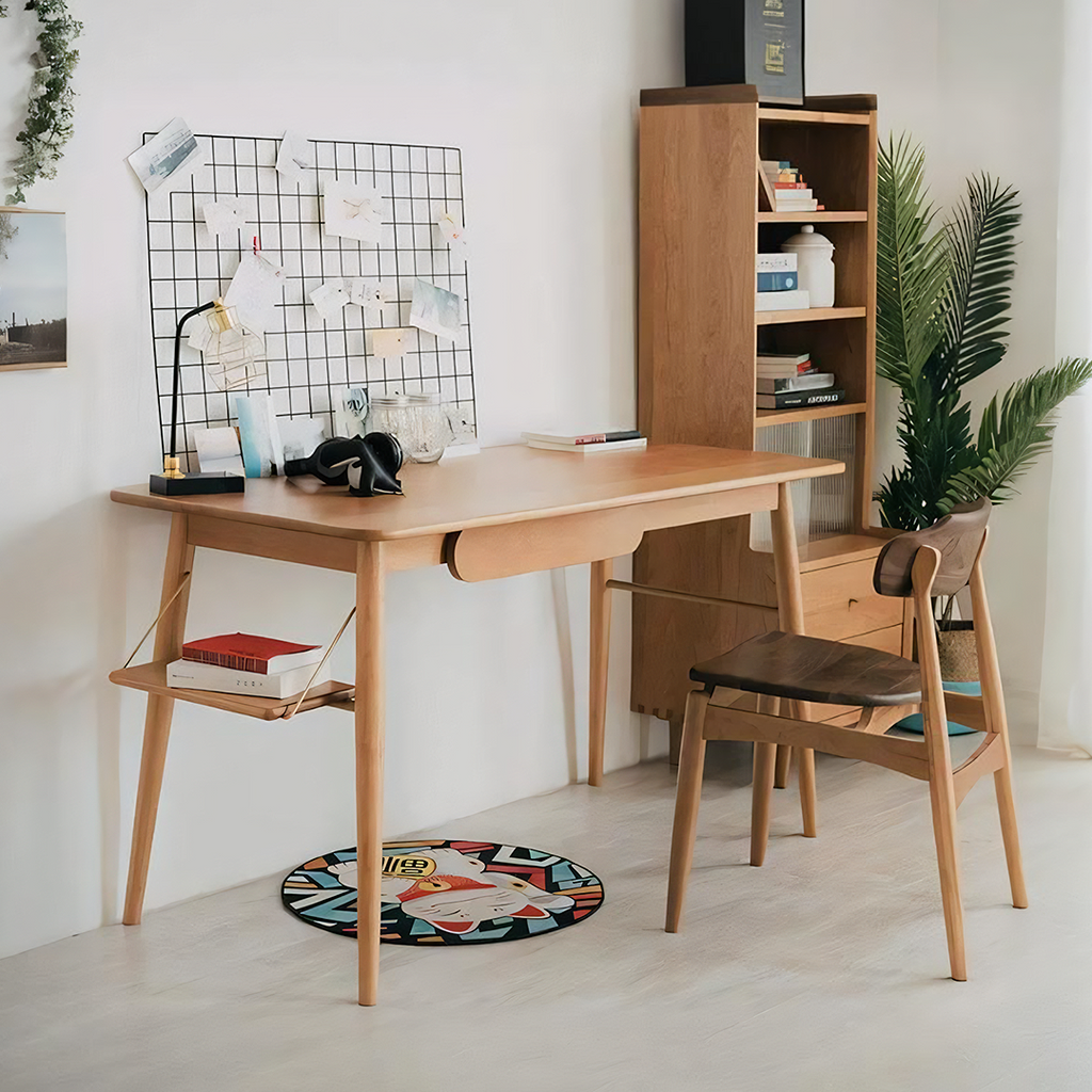 Oak Office Desk, Three Woods Available