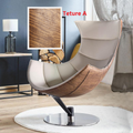 Lobster Lounge Swivel Chair With Ottoman, Walnut Texture-Texture A-Weilai Concept
