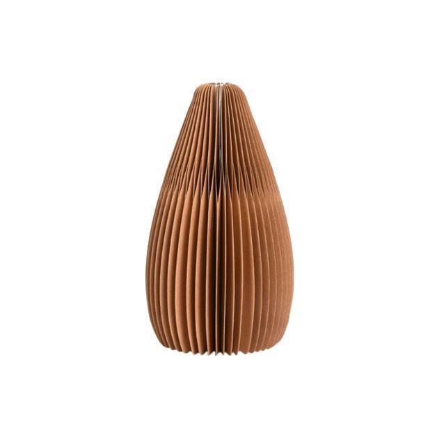 Accordion Vase, Kraft Paper-Weilai Concept-Brown-Shape 2-18CM-Weilai Concept