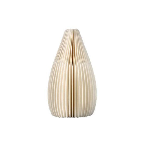 Accordion Vase, Kraft Paper-Weilai Concept-White-Shape 2-18CM-Weilai Concept