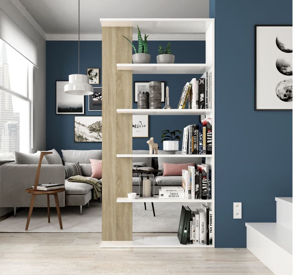 Adila White and Oak Effect Bookcase - 2934