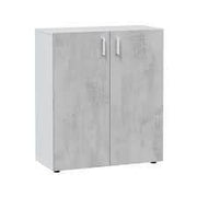 Alonso 2 Door Grey And White Wide Universal Wall Storage Cupboard - 3257