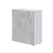 Alonso 2 Door Grey And White Wide Universal Wall Storage Cupboard - 3257