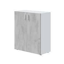 Alonso 2 Door Grey And White Wide Universal Wall Storage Cupboard - 3257
