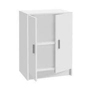 Alonso 2 Door White Universal Storage Cupboard - 3251