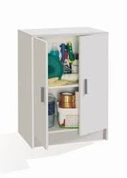 Alonso 2 Door White Universal Storage Cupboard - 3251